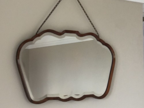 Antique mirror with walnut - mirror,