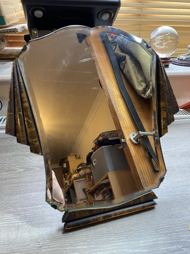 Vintage art deco fan mirror - art,