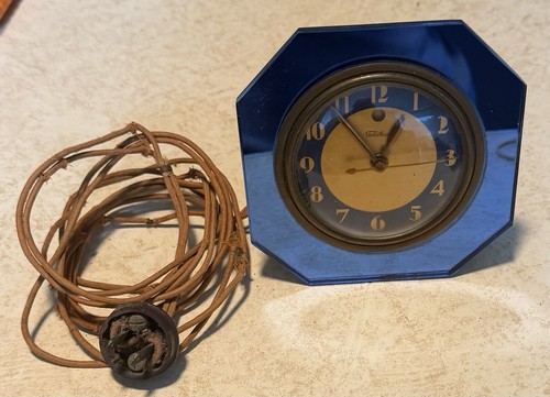 Vintage techron clock blue - vintage,