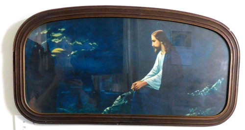 1960s framed jesus garden - framed,