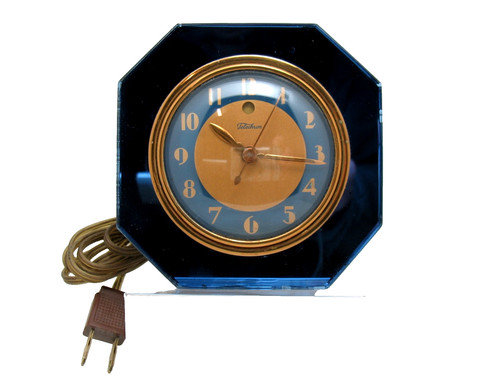 Vintage techron clock blue - vintage,